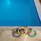 Set of 4 Vibrantly Colored Dive Ring Swimming Pool Toys 5.75"
